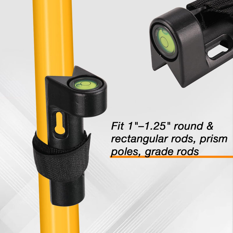 [Australia - AusPower] - MOETER Adjustable Grade Rod Level - 2-Pack Aluminum Leveling Tool with 40' Bubble for Surveying & Construction (Fits 1"-1.25" Rods) 