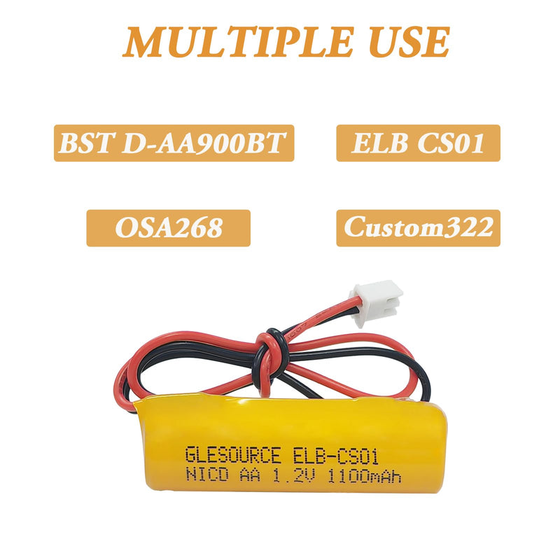 XUNTU ELB-CS01 1.2V Batteries Ni-CD AA Exit Sign Emergency Light Battery Replacement Compatible for Unitech OSA268,ELB-CS01, EXR EL 122 C4T (4 Pack) 4 PCS 1100mAh
