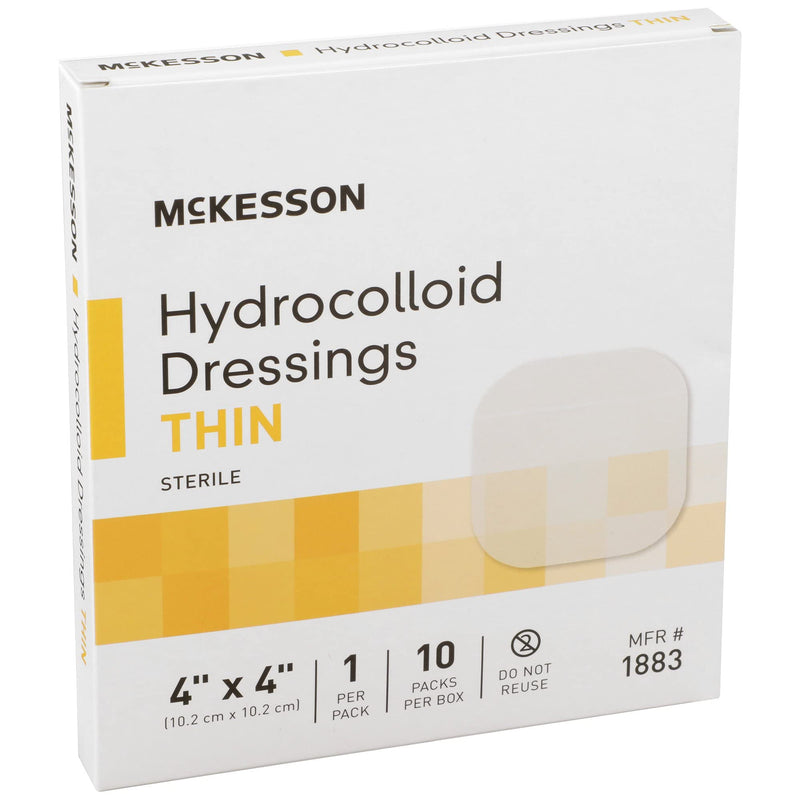 [Australia - AusPower] - McKesson Hydrocolloid Dressing, Sterile, Thin, 4 in x 4 in, 10 Count, 1 Pack 