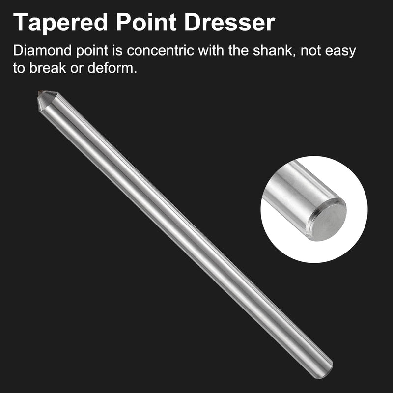 [Australia - AusPower] - uxcell 5pcs Diamond Dressers, 9.5mm x 152mm (3/8" x 6") Single Tapered Point Grinding Wheel Round Pen Welded Diamond Dressing Tools, Silver Tone 3/8" x 6" 5 