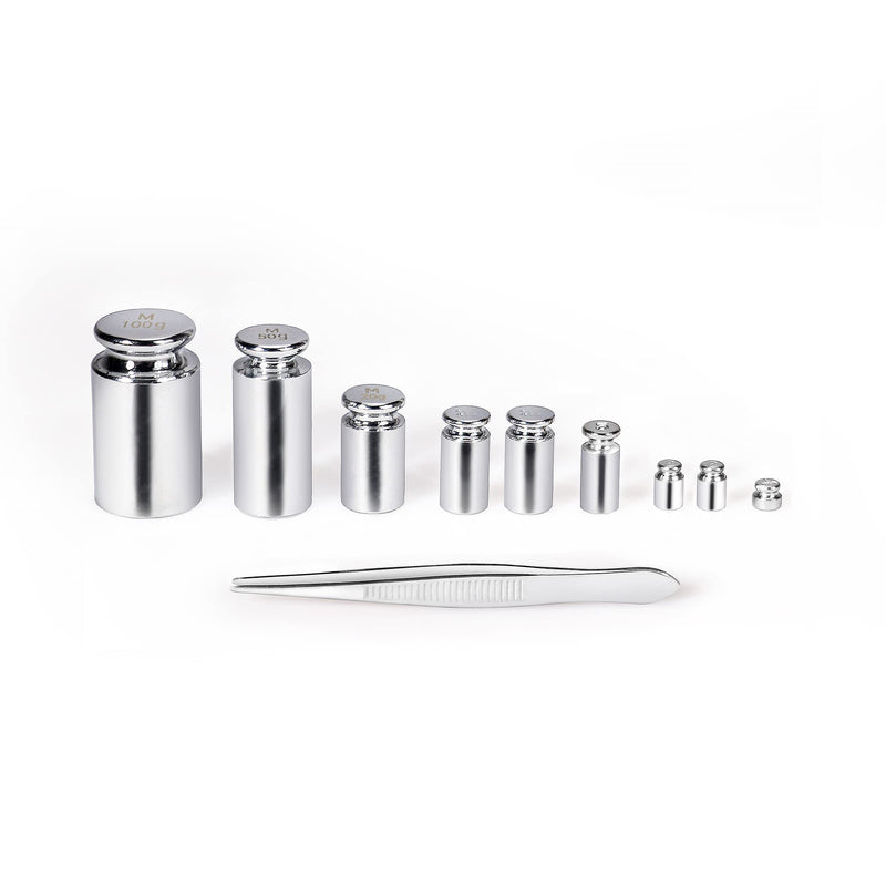 [Australia - AusPower] - ACCT Calibration Weight, 1g 2g 5g 10g 20g 50g 100g Calibration Gram Scale Weight Set for Digital Scale Balance, small weights for crafts,1 Piece Calibration Weight Tweezers(Silver) Large 