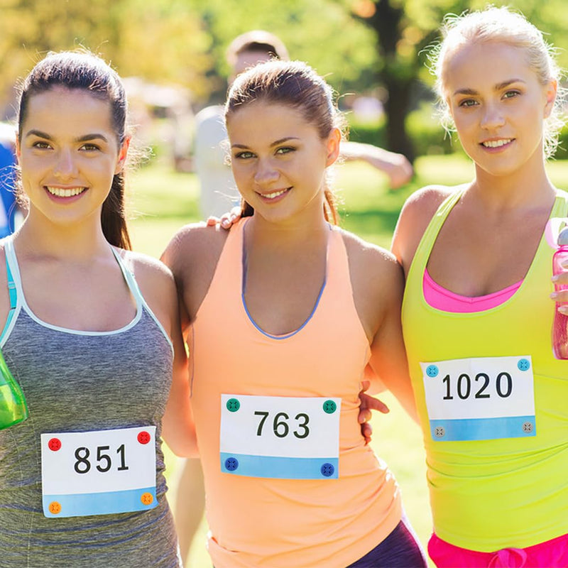 [Australia - AusPower] - 20 Pairs Running Bib Clips,Number Buckle Fixing System Triathlon Race Bib Holder,Running Bib Fixing Clips,Field Events Fastener Holder for Runners,Skating,Track,with Storage Box Mix colors 