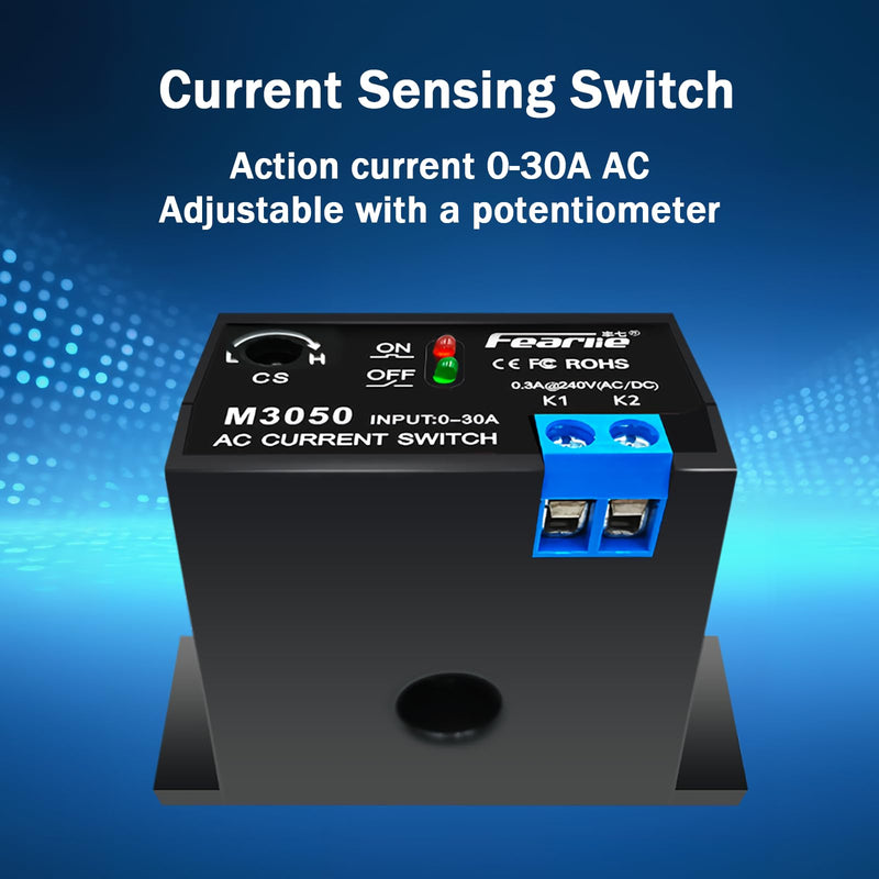 [Australia - AusPower] - Current Sensing Relay AC Current Sensing Switch 0-30A Normally Open Current Sensor Monitoring Relay (M3050) M3050 