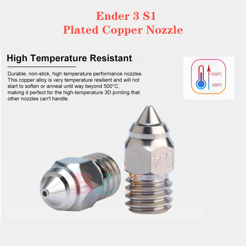 Sprite Extruder/Pro Upgrade Hotend Kit,Ender 3 S1 Plated Copper Heater Block,Nozzle 0.4,Bi-Metal Heatbreak for Ender 3 S1,Ender 3 S1 Pro,Ender 3 S1 Plus,CR10 Smart Pro,300℃ Plated Copper Kit