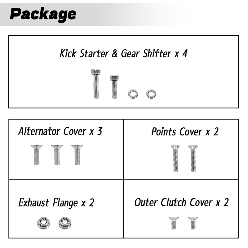 [Australia - AusPower] - 304 Stainless Steel Engine Bolt Kit Compatible with Honda Trail 90 CT90 1966-1979（119Pcs） 