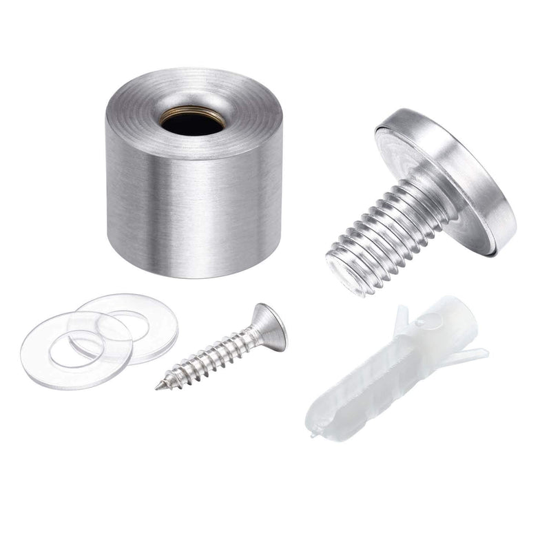 [Australia - AusPower] - Sign Standoff Screws Advertising Screws Stainless Steel Wall Standoff Mounts Glass Acrylic Nail, 8 Pieces (1 x 1 Inch) 1 x 1 Inch 