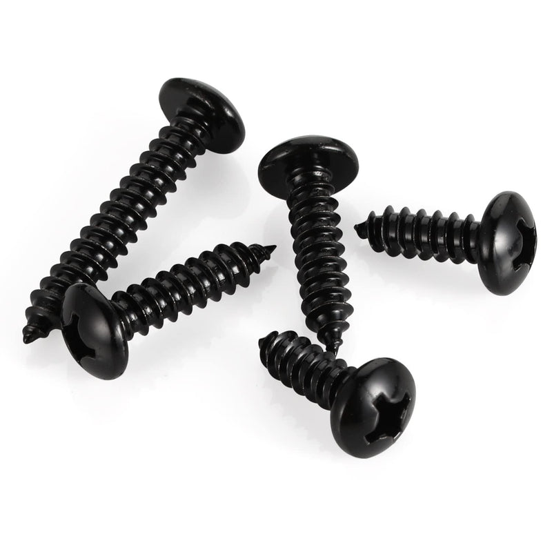 [Australia - AusPower] - #12 x 1" Phillips Pan Head Self Tapping Screw, Pan Head Sheet Metal Screws Wood Screws, Black Oxide Stainless Steel 304 (18-8), 50 Pack #12×1" 