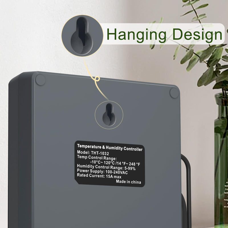 [Australia - AusPower] - Dual Probe Temperature & Humidity Controller, Independent Sensors for Precise Temperature and Humidity Control, Compatible with Humidifiers, Dehumidifiers, Heating & Cooling Systems 