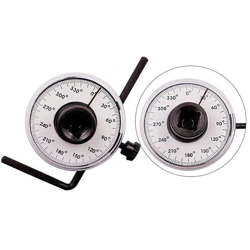 1/2" Adjustable Drive Protractor Torque Wrench Gauge Car Garage Tool