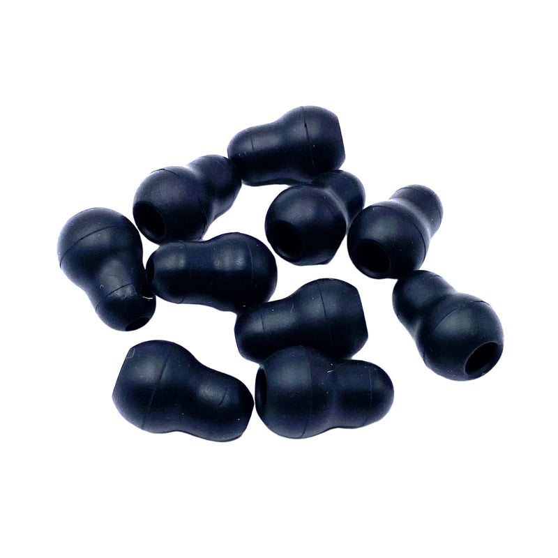 [Australia - AusPower] - 10 Pair Soft Silicone Earplugs Earbuds, Replacement Stethoscope Covers Earpieces Compatible with Littmann Stethoscope, 5 Pairs Grey and 5 Pairs Black 20 Grey+black 