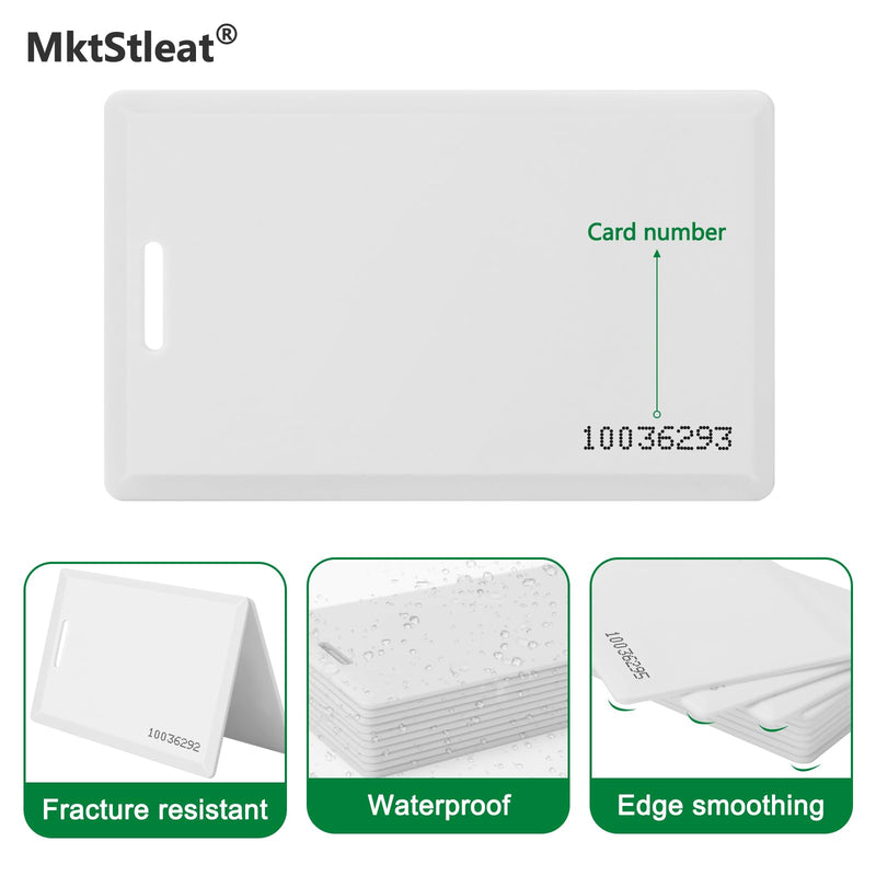 [Australia - AusPower] - 10 Pack Key Card Entry System 26 Bit Proximity Clamshell Weigand Prox Swipe Cards Compatable with ISOProx 1386 1326 H10301 Format Readers and Systems. for Commercial Access 