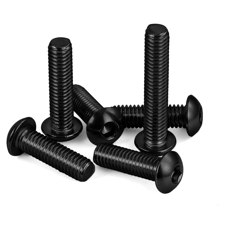 [Australia - AusPower] - M5 x 16mm Button Head Hex Socket Cap Screws, 10.9 Grade Alloy Steel, Black Oxide Finish, 100 PCS M5 x 16mm 