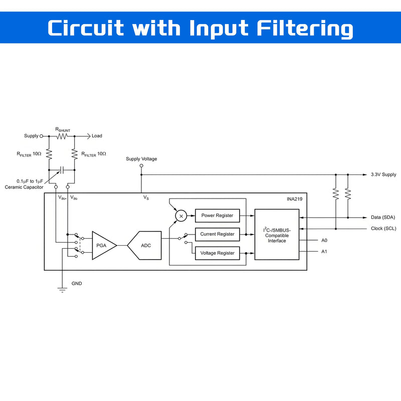 [Australia - AusPower] - 6pcs INA219 I2C Interface MCU-219 Zero Drift Bidirectional Current Power Supply Monitoring Sensor Module for Arduino 