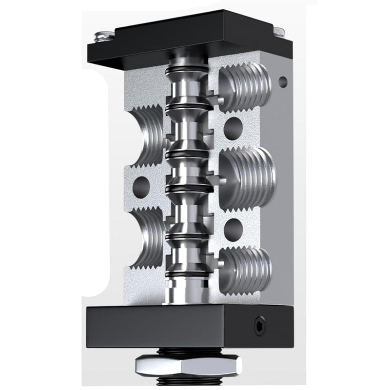 [Australia - AusPower] - Air Valve Push-Pull 4 Way 2 Position Manual Dump Truck Tailgate Valve BAV010 Classic 
