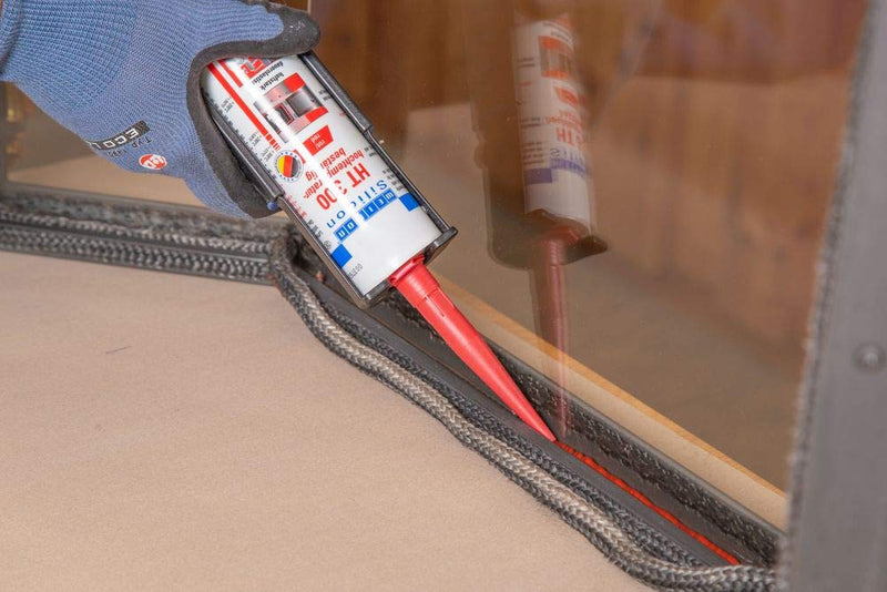 [Australia - AusPower] - WEICON Silicone HT 300 | High Temp Silicone for Sealing, Bonding & Insulating | Withstands up to 572°F | Red | Ideal for Home & Industry | sealing cord & tape, oven adhesive, chimney adhesive (10.5oz) 