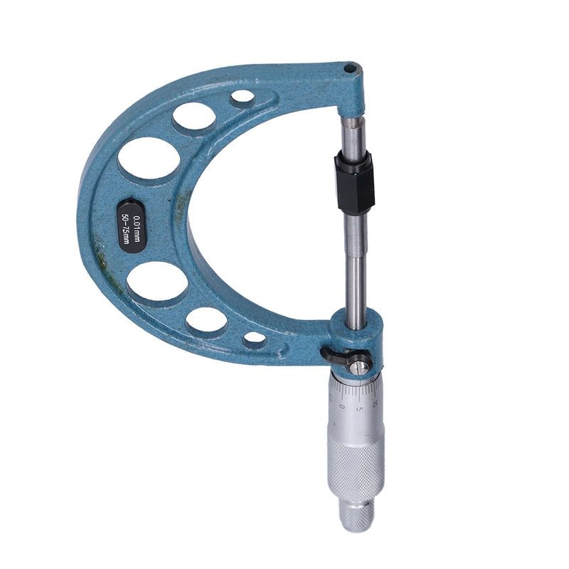 [Australia - AusPower] - External Micrometer, Thickness Micrometer, Stainless Steel, High Precision Thickness Measuring Tool with Wrench 0.01 mm (50-75 mm) 50-75mm 
