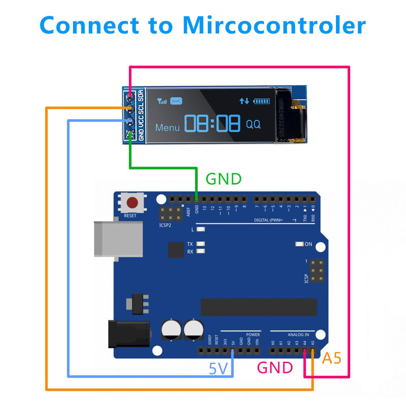 [Australia - AusPower] - APKLVSR 3pcs 0.91 Inch I2C Display Module, IIC I2C Display OLED Display Module 128 x 32 3.3 V/5 V for Arduino and Other Microcontrollers (Blue) 