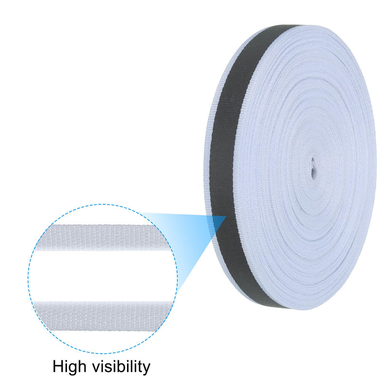 PATIKIL Reflective Tape Strip, 15mm x 22Yards High Visibility Reflective Tape Sew-on DIY Warning Safety Fabric Webbing for Clothing Raincoats, White