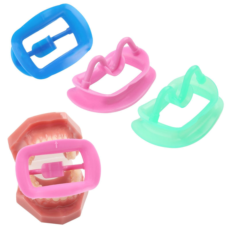 [Australia - AusPower] - Dental Cheek Retractor Soft Silicone for Teeth Whitening Treating Mouth Opener Blanqueamiento Dental Lip Retractor Orthodontic Supplies Tongue Guard Autoclavable 3 Pcs/Set 