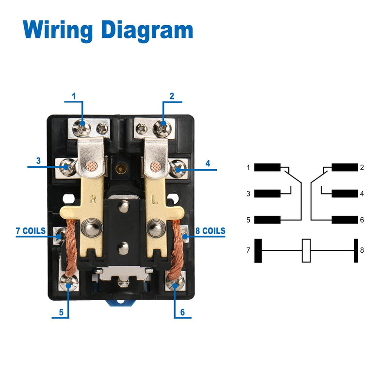 [Australia - AusPower] - Baomain High Power Relay JQX-62F-2Z Coil Voltage AC 110V 80A DPDT 2NO 2NC Electronmagnetic Relay 