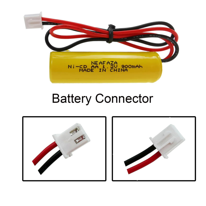5 Pack 1.2v 900mAh Ni-CD AA Exit Sign Emergency Light Battery Replacement Compatible with Unitech AA900mAh OSA268 ELB CS01 Lithonia Battery EXR LED EL M6