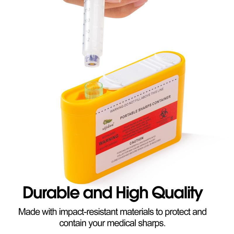 [Australia - AusPower] - Portable Sharps Container Designed for Safe and Easy Disposal of Insulin Needles, Pen Needles, and Other Medical Sharps While Traveling Or at Home (3 Piece) 3 