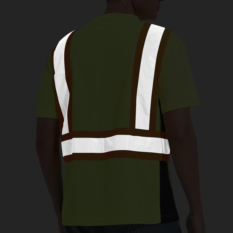 ArcRidge Reflective Safety Shirt for Men and Women - Class 2 High Visibility Construction Shirt - Dual Tone Reflective Strips XX-Large Yellow