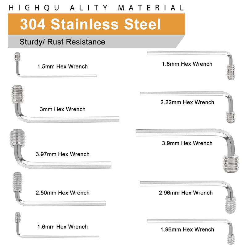 [Australia - AusPower] - VIGRUE 1105PCS 25 Sizes Metric & SAE Set Screw Assortment Kit Internal Hex Drive Allen Grub Screws Set Cup-Point 304 Stainless Steel, M3 to M8 and 1/8-40 to 5/16-18 Silver 