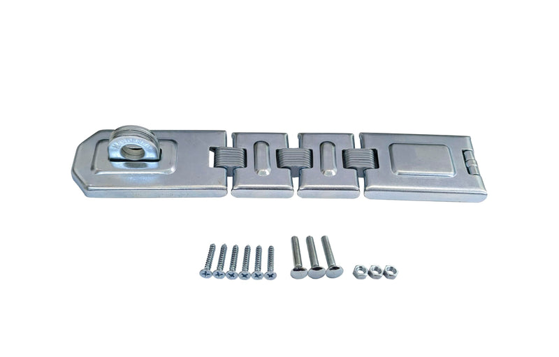 [Australia - AusPower] - QCAA Extra Heavy Duty Concealed Safety Hasp, Flexible Link, with Hardened Staple, 6-1/4" Single Flexible, Zinc Plated, 1 Pack, Made in Taiwan Zinc Plated(6-1/4") 