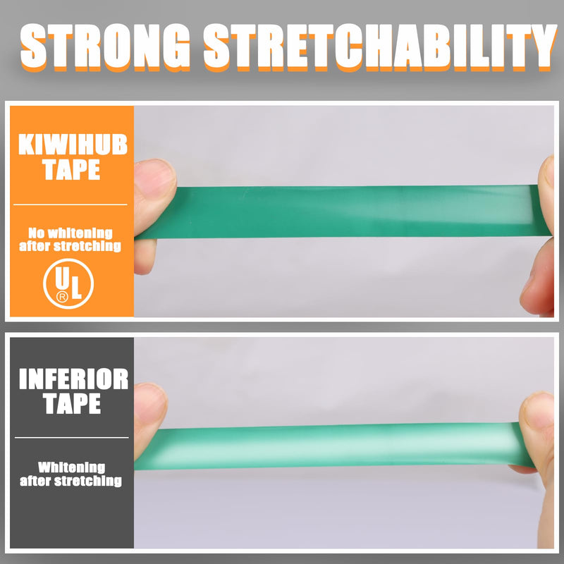 Green Electrical Tape, UL Approved, Industrial Grade Vinyl Electrical Insulating Tape, Electric Tape for Improvement Electrical Equipment, 0.7in X 33ft (3 Pack) Green