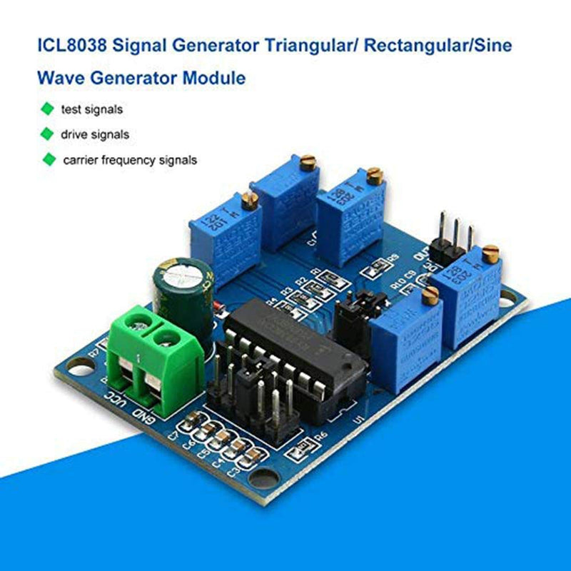 [Australia - AusPower] - DAOKI Signal Generator Module ICL8038 Medium Low Frequency Signal Source 10Hz-450KHz Triangle Square Wave Triple Waveform Generator Module + Dupont Wire Female to Male 3 PIN 