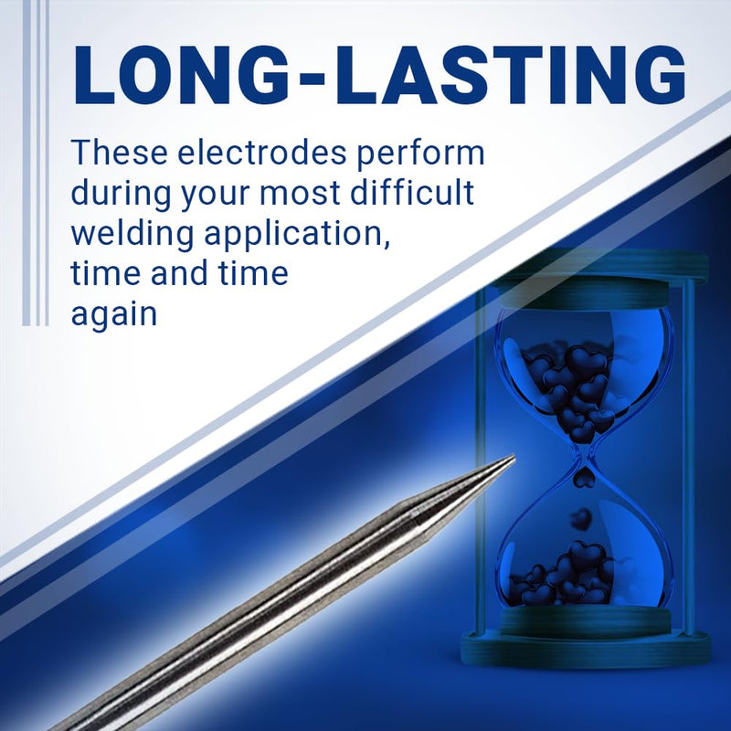 Pre-Ground TIG Tungsten Sharpened Electrodes Blue 2% Lanthanated 5-Pack (3/32" x 1.5") 3/32" Blue (2% Lanthanated)