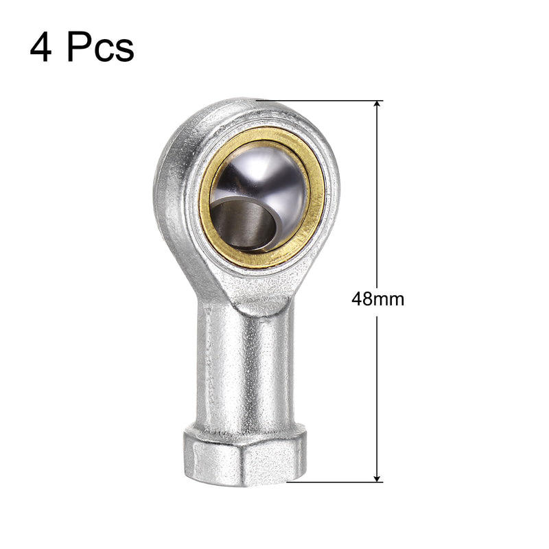 [Australia - AusPower] - uxcell 4pcs SI8TK PHSA8 M8 Female Rod End Bearing M8x1.25 Right Hand Thread, Self-Lubricating Joint Rod Ends, includes Jam Nut 