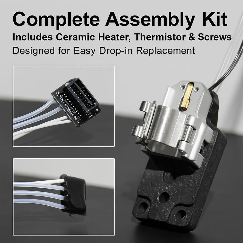 Bamboo lab Upgraded Hotend Heating Assembly for Bambu Lab A1 & A1 Mini, Replacement Hot End Kit with Heating Block for 3D Printer