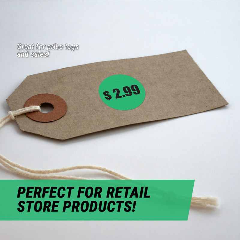 $2.99 Preprinted Price Stickers - 1.5 Inch Circle Round Stickers in Fluorescent Neon Green for Retail Store, Garage Sale, Yard Sale, Flea Market Pricing Stickers Labels and More - 300 Labels per Roll 2.99 1 Roll - NewNest Australia
