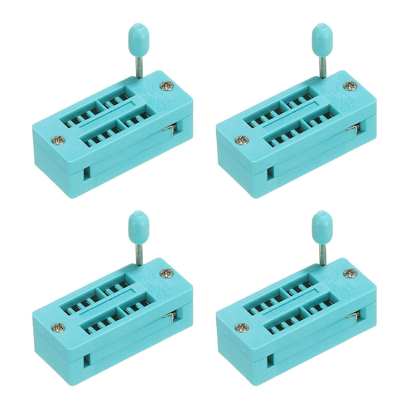 [Australia - AusPower] - PATIKIL Universal IC Test ZIF Socket 14 Pin 2.54mm Pitch for Microcontroller, Chip, Breadboard, Program IC's, 4 Pack 