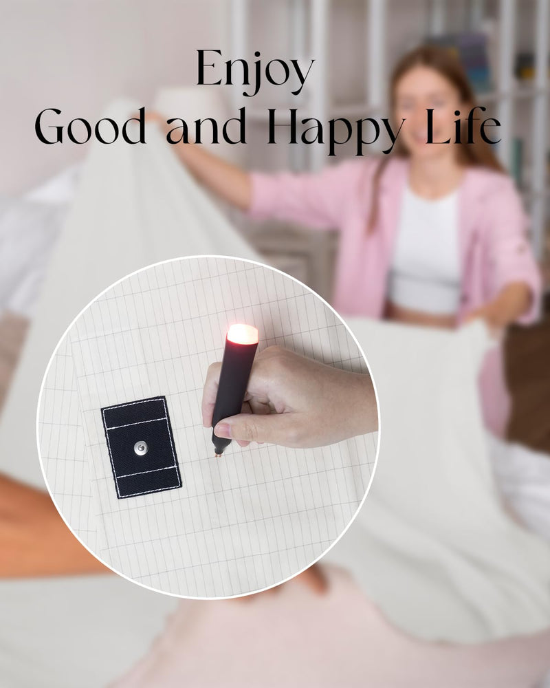 [Australia - AusPower] - Grounding Bed Sheets, Grounding Sheets with 15 feet Grounded Cord, Grounded Bed Sheet Kit for Improved Sleep & Wellness, White, 35x90IN 
