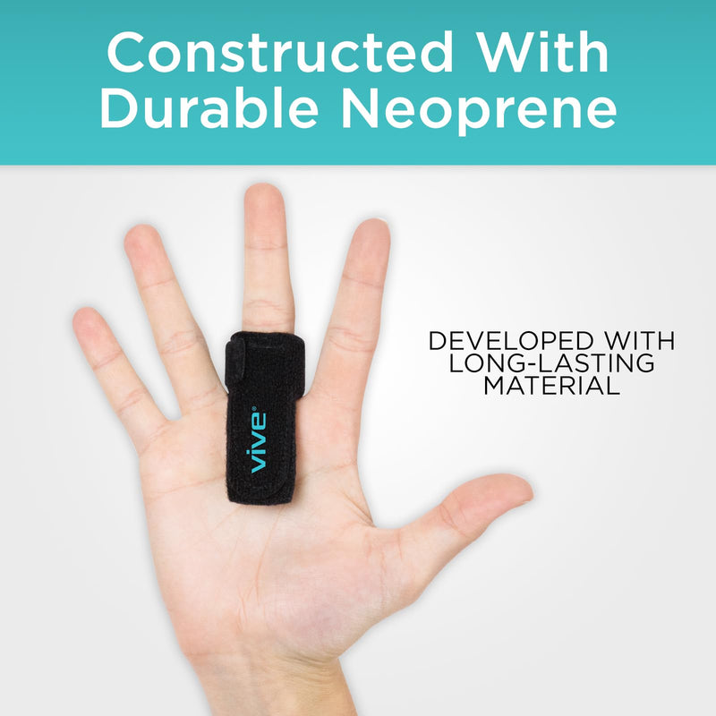 [Australia - AusPower] - Vive Trigger Finger Splint - Support Brace for Middle, Ring, Index, Thumb and Pinky Straightening Curved, Bent, Locked Stenosing Tenosynovitis Hands Tendon Lock Release Stabilizer Knuckle Wrap Single Black 