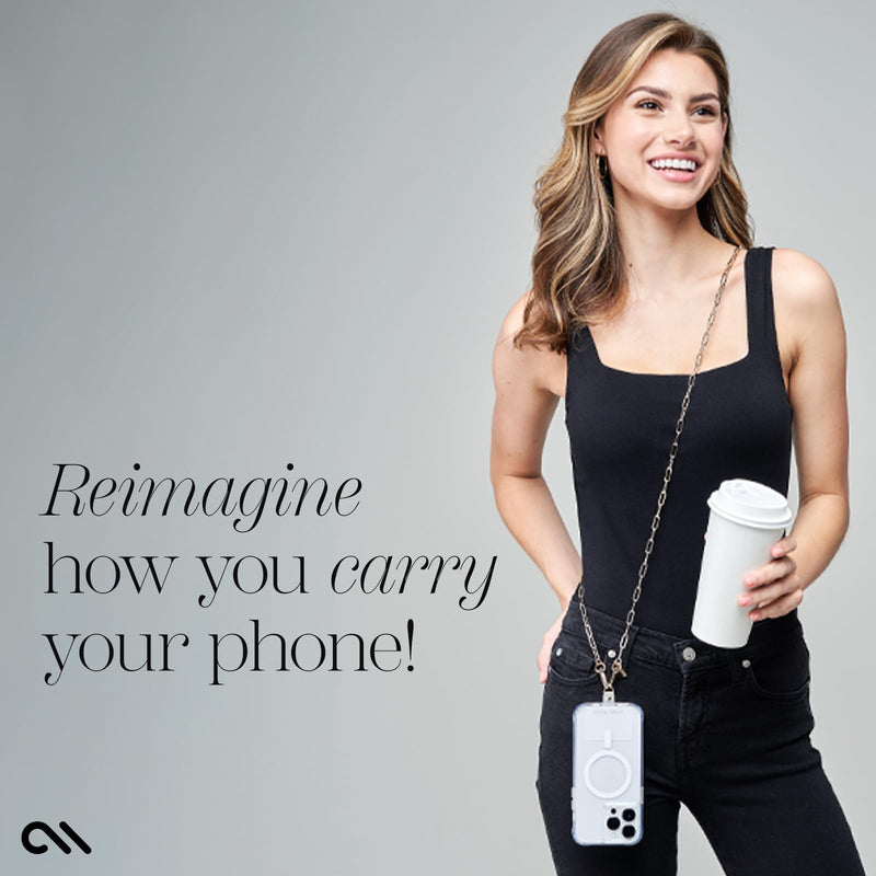 [Australia - AusPower] - Case-Mate Crossbody Phone Lanyard/Chain [Works with All Phones] Hands-Free Cell Phone Strap - Phone Charm - Neck Chain Holder for iPhone 15 Pro Max/ 14 Pro Max/ 13 Pro Max/ 12/ S24 - Gold 