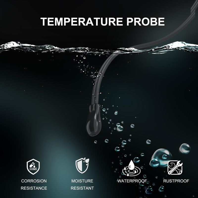 [Australia - AusPower] - DROK 10K Temperature Sensor Probe 5pcs, 1 Meter Waterproof Epoxy Resin NTC Temp Sensor Probe for Various Water Dispensers, Air Conditioners, Refrigerators, Freezers, Water Heaters, Dishwashers 5 