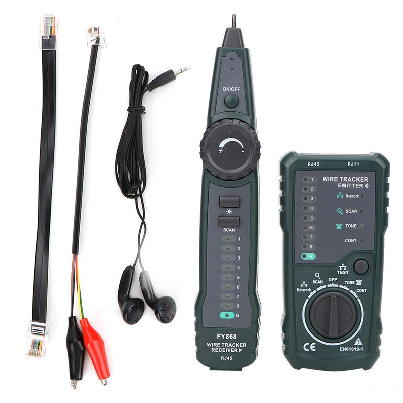 [Australia - AusPower] - RJ45 RJ11 LAN Cable Tracker Kit, Cable Finder Cable Tester Line Finder, FY868 Network Phone Cable Tester 