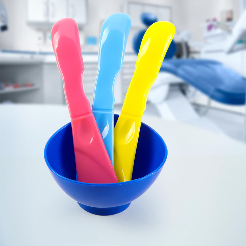 [Australia - AusPower] - JMU Dental Mixing Spatula, 10pieces Autoclavable Plastic Dental Mixer Spatula for Alginate Impression Plaster Materials, Blue 10 