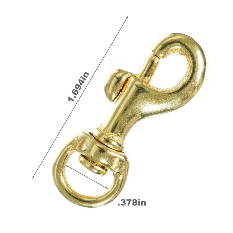 [Australia - AusPower] - Brass Swivel Snap Hooks - Diverse and Multifuntional (3/8 Inch, 10 Pack) 3/8 Inch 