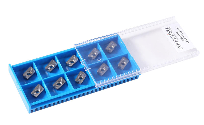 [Australia - AusPower] - Accusize Industrial Tools Apkt11t308-Lh Carbide Inserts for Machining Aluminum, 10 Pcs, 0058-1130x10 