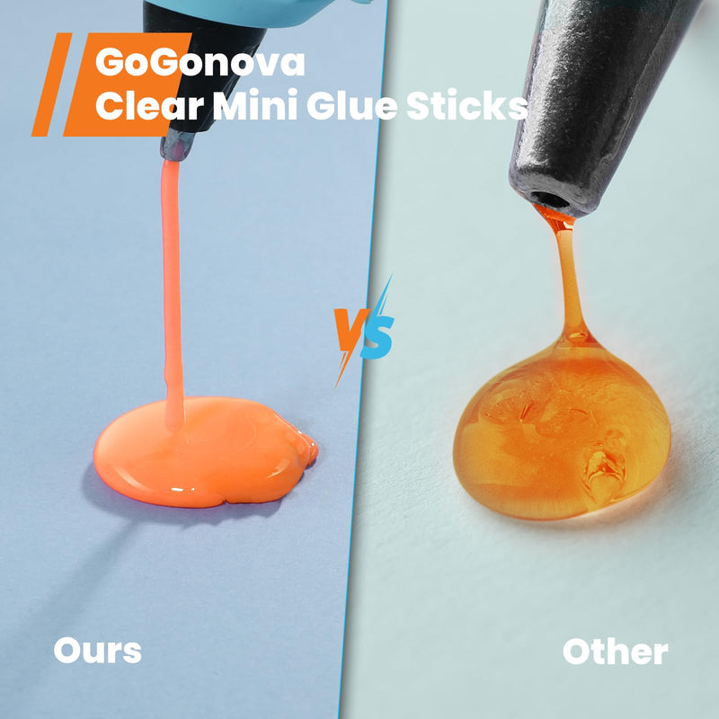 [Australia - AusPower] - Mini Glue Gun Sticks, GoGonova 120 Pcs Clear Mini Glue Sticks, 0.27" Diameter and 4" Long Hot Melt Glue Sticks - Compatible with Most Mini Glue Guns 