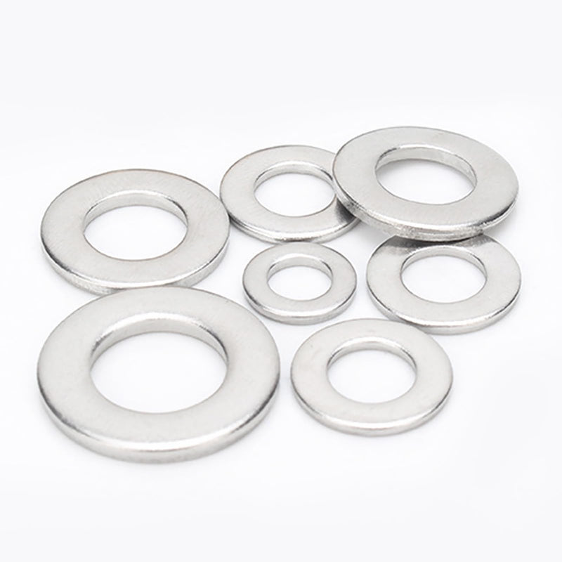 [Australia - AusPower] - M8 x 16mm OD Flat Washer, 18-8 (304) Stainless Steel Washers Flat, 50PCS M8/304 Silver 