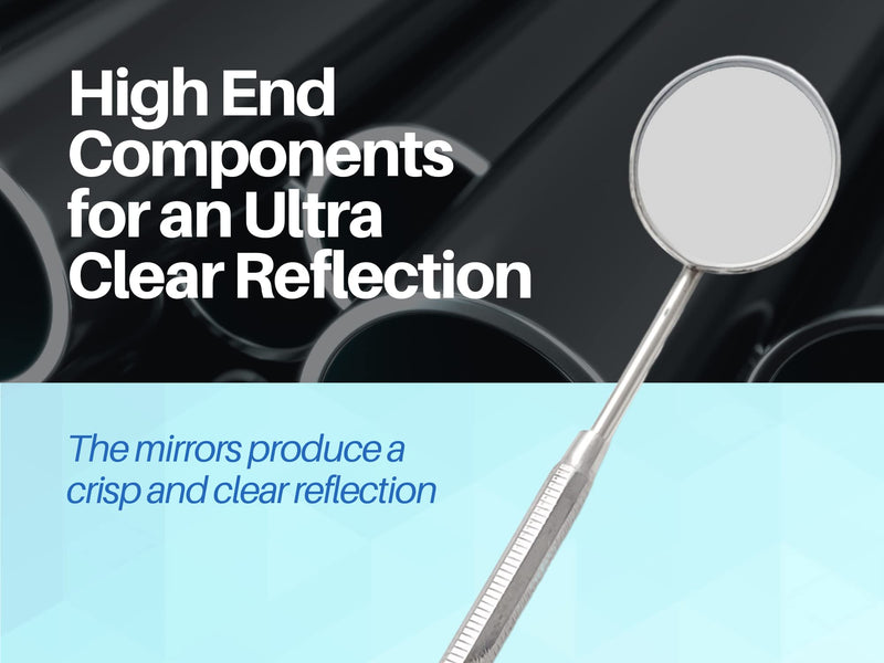 [Australia - AusPower] - Dental Mouth Mirror Pack of 10 with Stainless Steel Handle by Artman Instruments 
