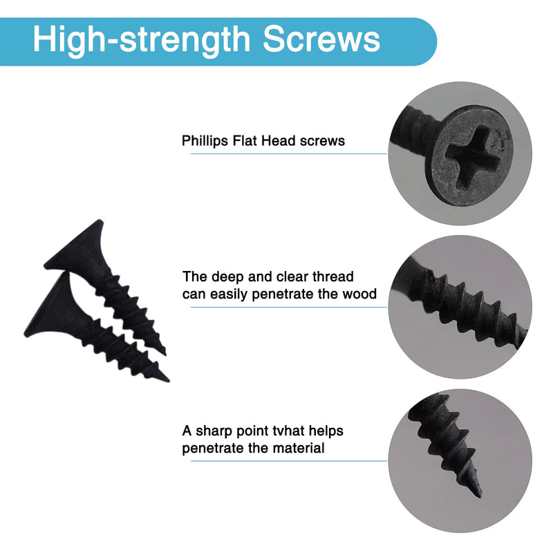 [Australia - AusPower] - 4PCS 3.94 x 1.97 inch Black Flat Mending Plate,Metal Bracket with Holes, Straight Steel Brace Fixing Joining Plate for Wood with 24PCS Screws 3.94 x 1.97 x 0.07 inch/100 x 50 x 1.8 mm 