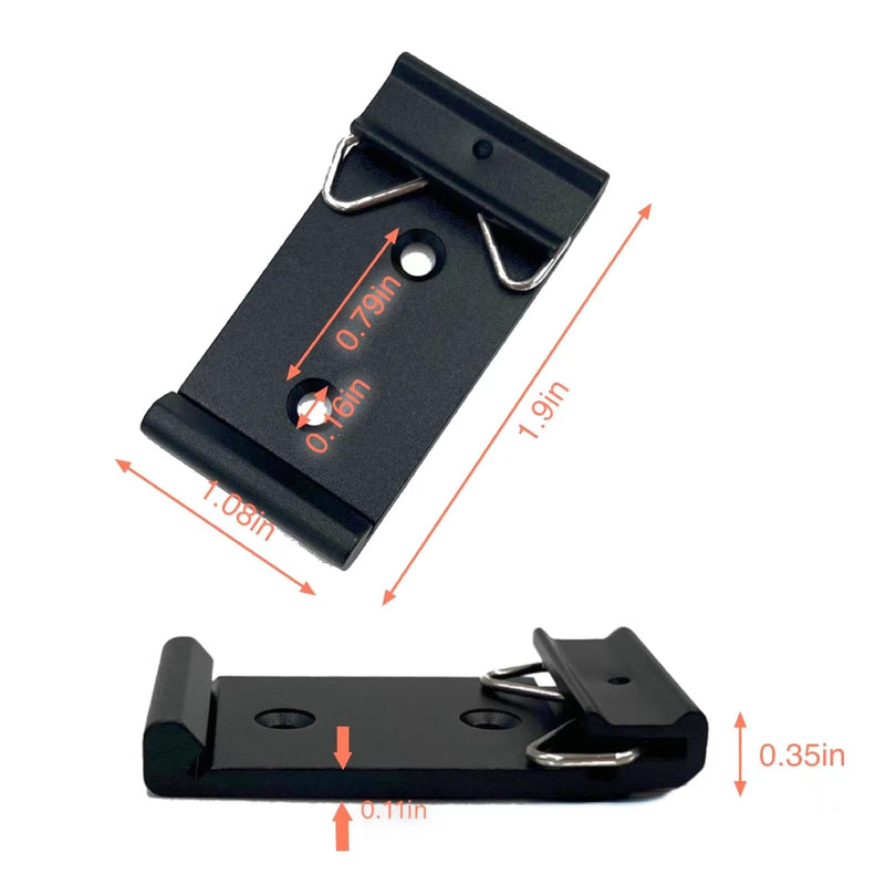[Australia - AusPower] - 4Pcs 35mm Din Rail Fixed Clamp, Universal DIN Rail Mount Clip Snap in DIN Rail Mounting Bracket Aluminum Alloy Solid State Relay Clip for Relay Mounting (1.08 Width) 1.08 Width 