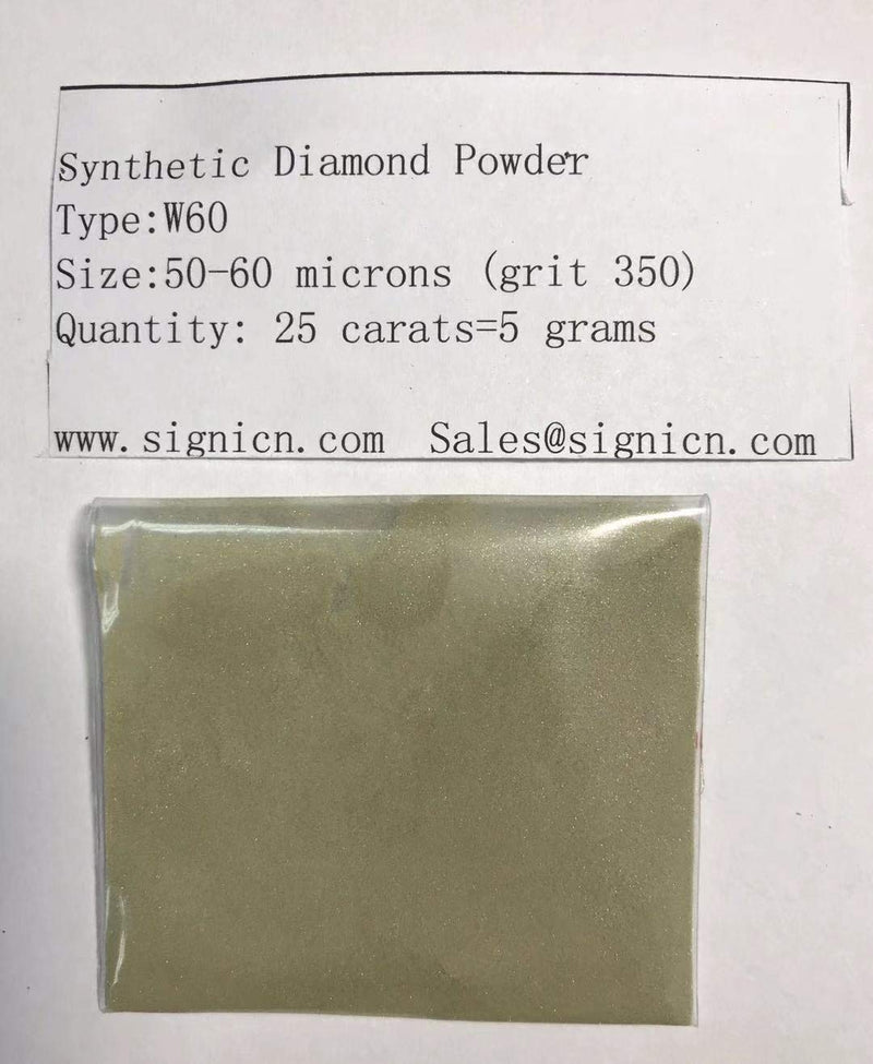 50-60 Micron 350 grit Diamond Powder 25Carat=5gram (W60) 60